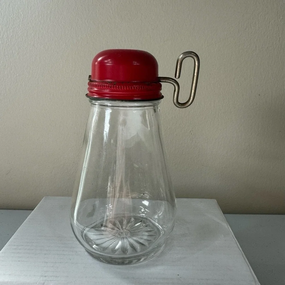Vintage Federal Tool Corp Chicago Nut Cheese Chopper Grinder Glass Jar Turn Key